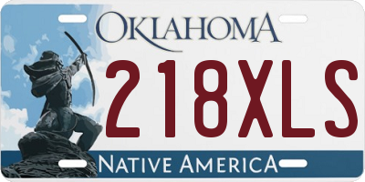 OK license plate 218XLS
