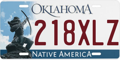 OK license plate 218XLZ