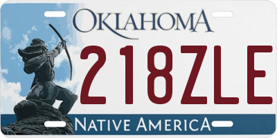 OK license plate 218ZLE