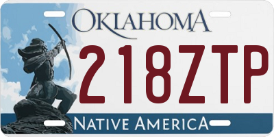 OK license plate 218ZTP