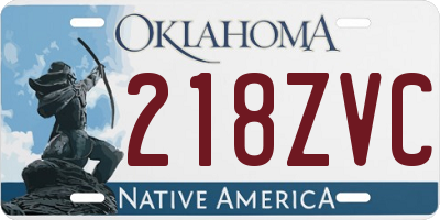 OK license plate 218ZVC