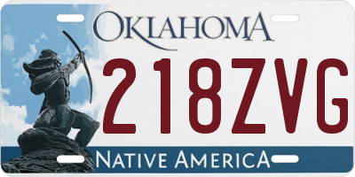 OK license plate 218ZVG