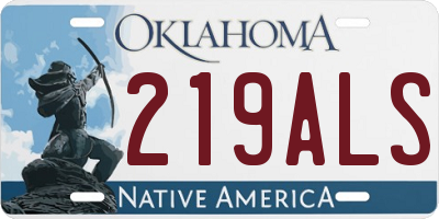 OK license plate 219ALS