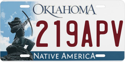 OK license plate 219APV