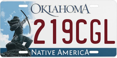 OK license plate 219CGL