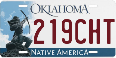 OK license plate 219CHT