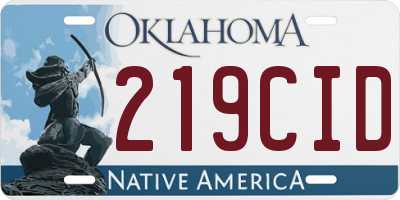 OK license plate 219CID
