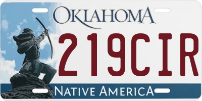 OK license plate 219CIR