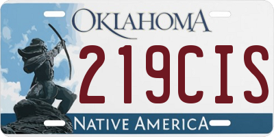 OK license plate 219CIS