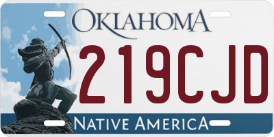 OK license plate 219CJD