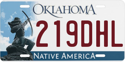 OK license plate 219DHL