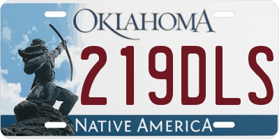 OK license plate 219DLS
