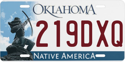OK license plate 219DXQ