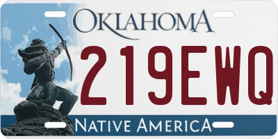 OK license plate 219EWQ