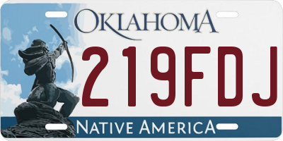 OK license plate 219FDJ