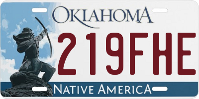 OK license plate 219FHE
