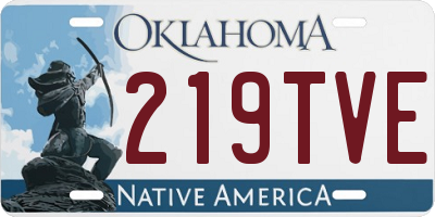 OK license plate 219TVE