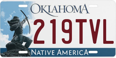 OK license plate 219TVL