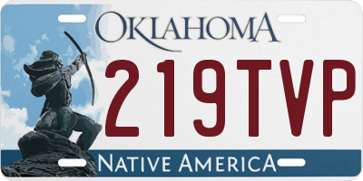OK license plate 219TVP