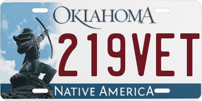 OK license plate 219VET