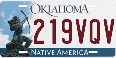 OK license plate 219VQV