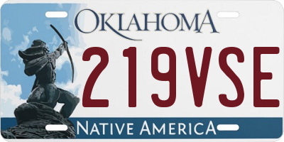 OK license plate 219VSE
