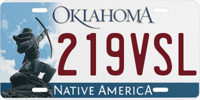 OK license plate 219VSL