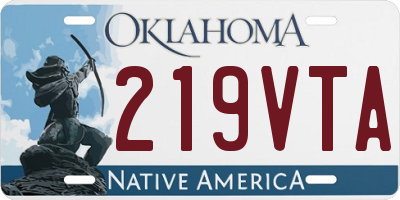 OK license plate 219VTA