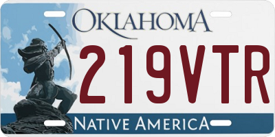 OK license plate 219VTR