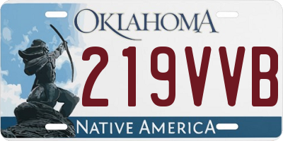 OK license plate 219VVB