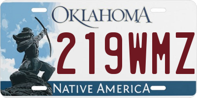 OK license plate 219WMZ