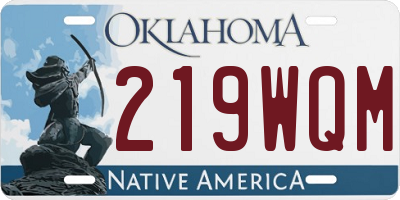 OK license plate 219WQM