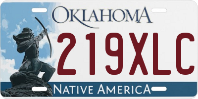 OK license plate 219XLC