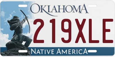 OK license plate 219XLE