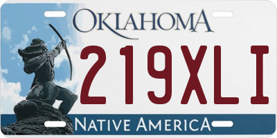 OK license plate 219XLI
