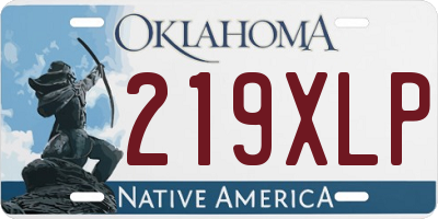 OK license plate 219XLP