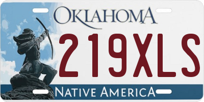 OK license plate 219XLS