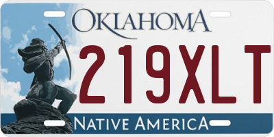 OK license plate 219XLT