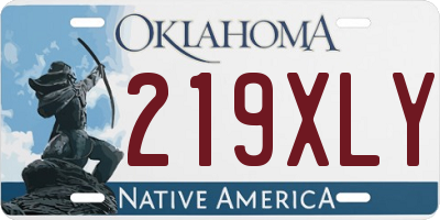 OK license plate 219XLY