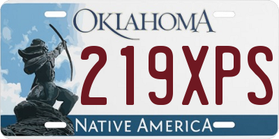 OK license plate 219XPS