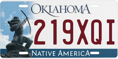 OK license plate 219XQI