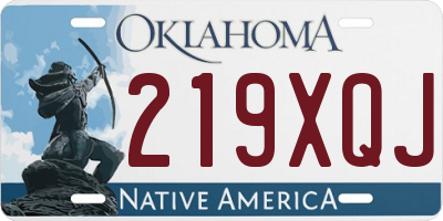OK license plate 219XQJ