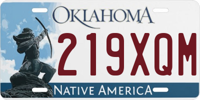 OK license plate 219XQM