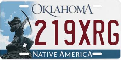 OK license plate 219XRG