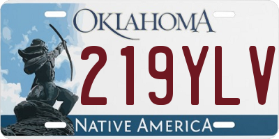 OK license plate 219YLV