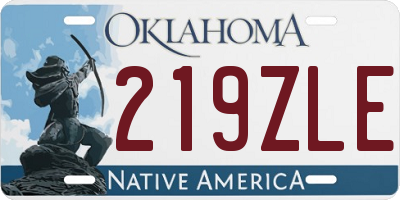 OK license plate 219ZLE