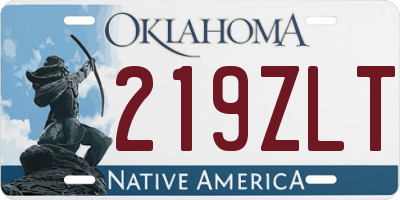 OK license plate 219ZLT