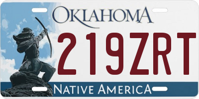 OK license plate 219ZRT