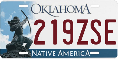 OK license plate 219ZSE