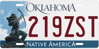 OK license plate 219ZST